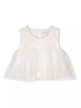 Блузка из цветочного кружева Abel & Lula, нейтральный цвет