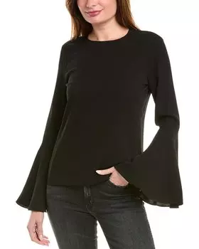 Блузка из денима с рукавами-колоколами FRAME FRAME Denim, черный