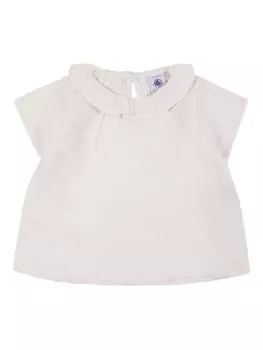 Блузка из хлопчатобумажной марли Petit Bateau, белый
