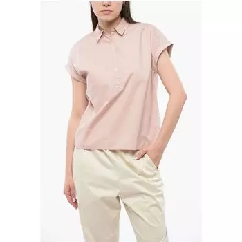 Блузка из хлопка без рукавов с вырезом поло Woolrich, Multicolor