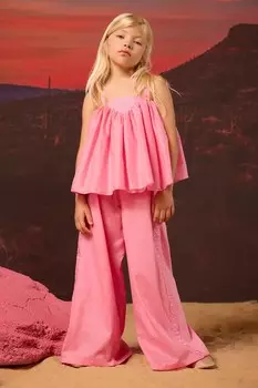 Блузка из хлопка для детей Pinko, розовый