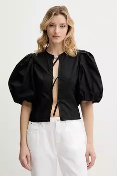 Блузка из хлопка Pinko, черный