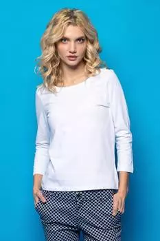 Блузка из хлопка с овальным вырезом Heavy Tools, белый