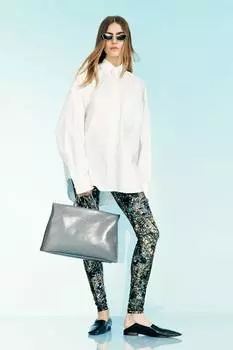 Блузка из хлопка с рукавами «летучая мышь» H&M, мультиколор