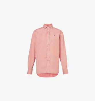 Блузка из хлопка в полоску с длинными рукавами Polo Ralph Lauren, мультиколор