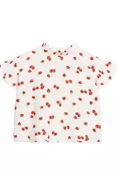 Блузка из хлопкового муслина Arket, белый