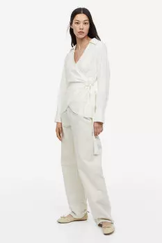 Блузка из льна H&M, белый