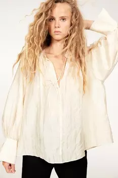Блузка из лиоцелла H&M, бежевый