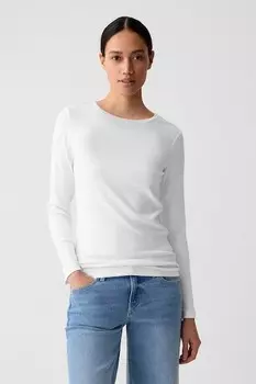 Блузка из модала с овальным вырезом GAP, белый