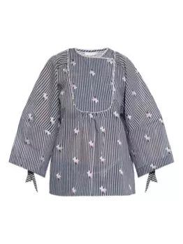 Блузка из органического хлопка MUNTHE, синий