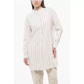 Блузка из органической хлопковой смеси со складкой спереди Woolrich, Beige