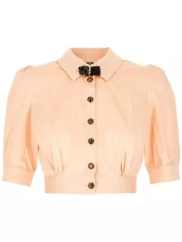 Блузка из поплина Elisabetta Franchi, розовый