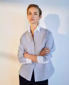 Блузка из поплина и длинные рукава Woman El Corte Ingls, белый