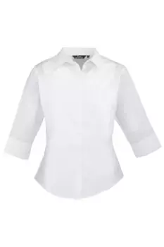 Блузка из поплина с 3 и 4 рукавами. Простая рабочая рубашка. Premier, синий