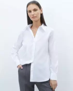 Блузка из поплина с длинными рукавами Woman El Corte Ingls, белый