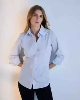 Блузка из поплина с длинными рукавами Woman El Corte Ingls, белый