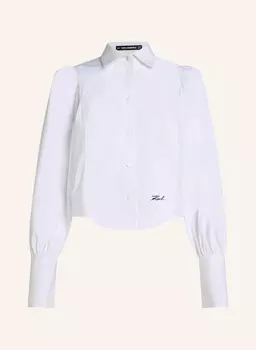 Блузка из поплина с нагрудником Karl Lagerfeld, белый