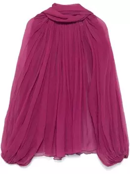 Блузка из шелка с шарфом Atu Body Couture, розовый