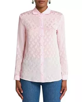 Блузка из шелкового жаккарда Etro, розовый