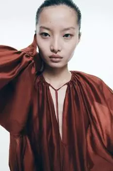 Блузка из смеси лиоцелла H&M, красный