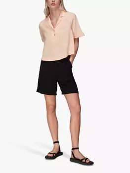 Блузка из смесового льна Whistles Sadie, бледно-розовая