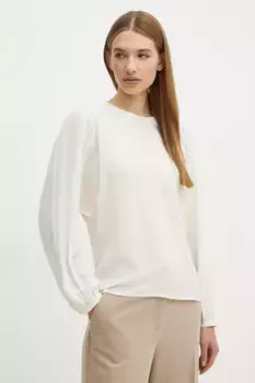 Блузка из смесового шелка Boss Orange, бежевый