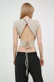 Блузка из смесовой шерсти Iro, бежевый