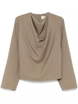 Блузка из вирджинской шерсти Rhe, коричневый