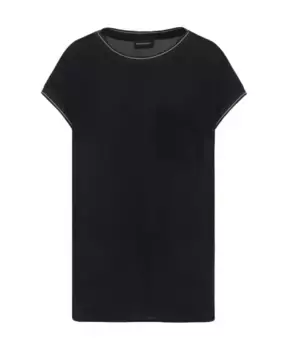 Блузка из вискозной ткани Emporio Armani, черный