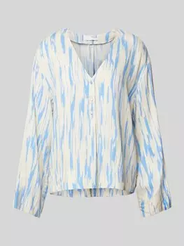 Блузка из вискозы прямого кроя с V-образным вырезом, модель «BAELA» Selected Femme, кремовый