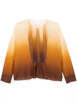 Блузка из вуали с эффектом омбре Forte Forte, желтый