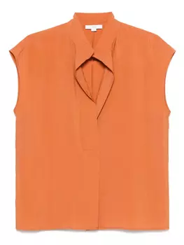 Блузка из вуали с рукавами-крылышками Vince, оранжевый