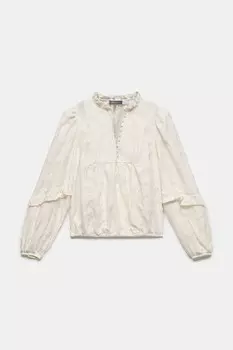 Блузка из жаккарда Mint Velvet, бежевый