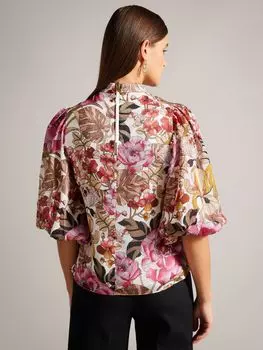 Блузка Jaylaah с цветочным принтом Ted Baker, темно-красный/мульти