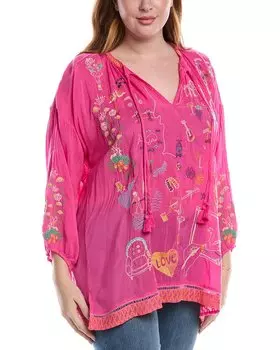 Блузка Johnny Was Plus Zadonia, розовый