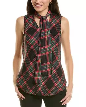 Блузка Jones New York с бантом на шее, красный