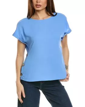 Блузка Jones New York с пуговицами, синий