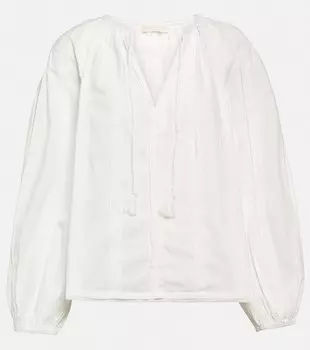 Блузка Juliette из хлопка ULLA JOHNSON, белый