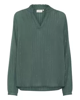 Блузка Kaffe Blouse Flounce, изумрудный