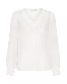 Блузка Kaffe Blouse Sigala, натуральный белый