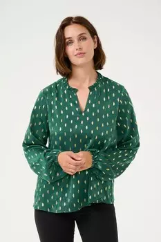 Блузка Kaffe Blouse Sofie, темно-зеленый