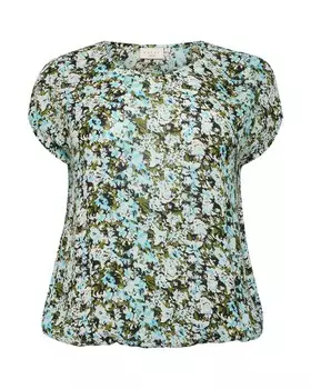 Блузка KAFFE CURVE Ami, небесно-синий