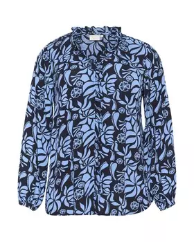 Блузка KAFFE CURVE Blouse Ellena, цвет night blue/light blue