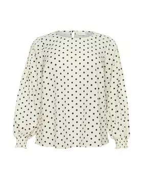 Блузка KAFFE CURVE Blouse Oscarne, белый