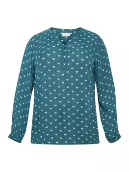 Блузка KAFFE CURVE Blouse, синий