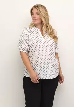 Блузка Kaffe Curve, цвет offwhite black dobby