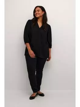 Блузка KAFFE curve, глубокий черный