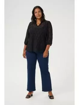 Блузка KAFFE curve, глубокий черный