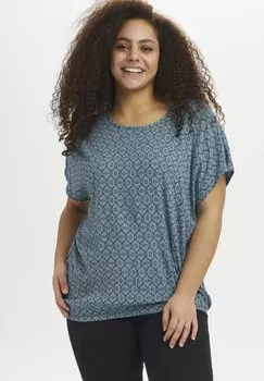 Блузка Kaffe Curve Kcstella, синий