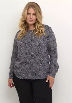 Блузка Kaffe Curve ЛЕНА, цвет midnight feather circle print